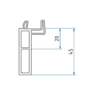 Fensterbankanschlussleiste "Altbau" 12 x 45 mm